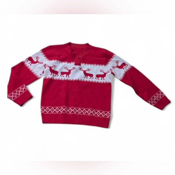 Other - Red and White Reindeer Kid's Sweater Size 12